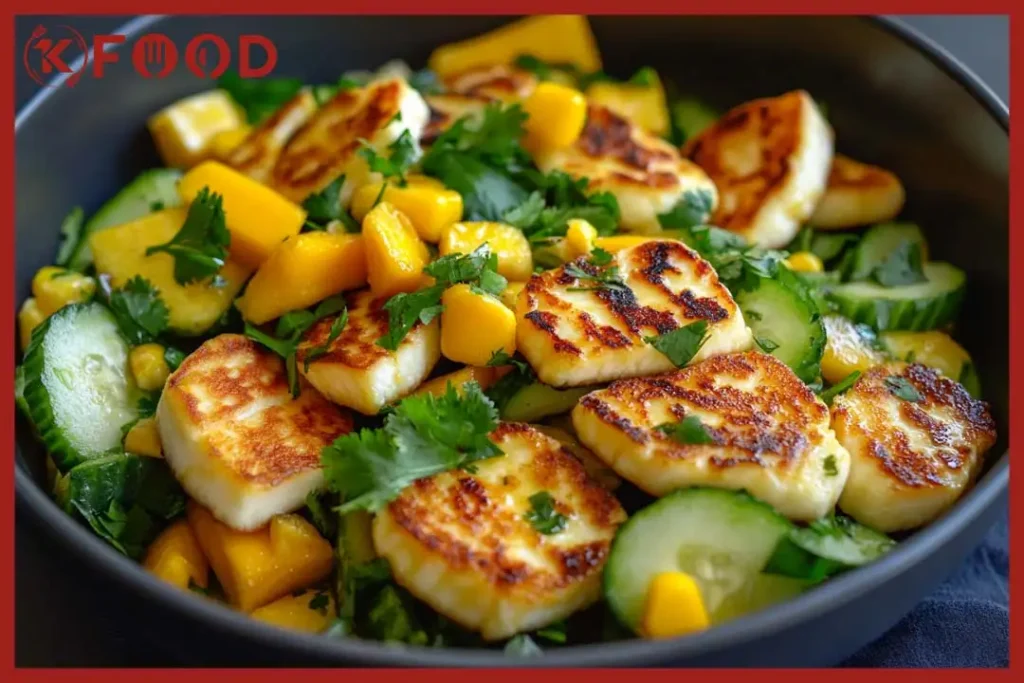 Sałatka z halloumi i mango